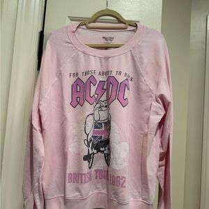 Karma Pink AC/DC British Tour Graphic Crewneck